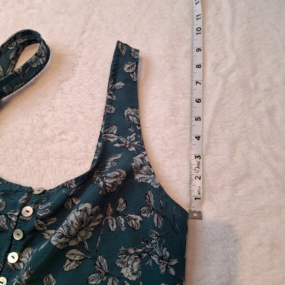 Urban Outfitters Floral Babydoll Romper Sz S Ruffle Relaxed Fit Button Front 90s - Picture 10 of 16